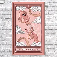 Плакат "Шут, Дурак, карта Таро, 00 - The Fool", 60×36см