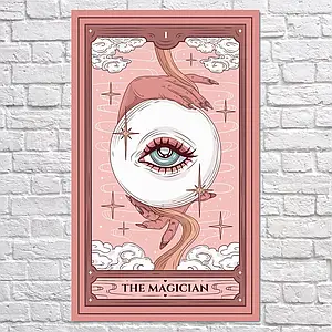 Плакат "Маг, карта Таро, 01 - Magician", 60×36см