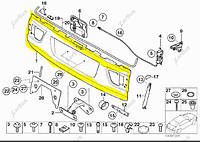 Борт откидной (ляда нижняя, крышка багажника нижняя) BMW X5 E53 (2003-2006) рестайл, 41627130827