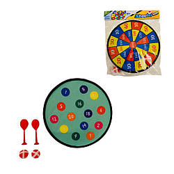 4-12 SL Дартс 27,5 см, на липучках, 2 дротики, 2 м'ячики, у пакеті