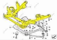 Балка передняя (подрамник) BMW X5 E53 (2003-2006) рестайл, 31116760277