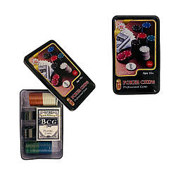 100 C Гра покер, 80 фішок, колода карт, у металевому кейсі