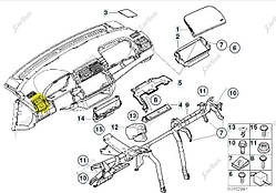 Дефлектор обдування салону BMW X5 E53 (2003-2006) рестайл, 64228402215