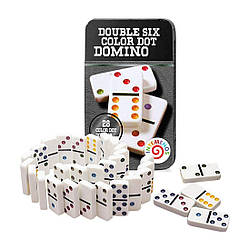 19-4 SL Доміно, 28 штук, різнобарвні кісточки, у металевому кейсі