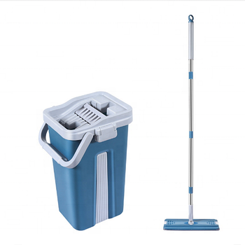 Швабра з віджимом та відром 8л Scratch Anet Синій