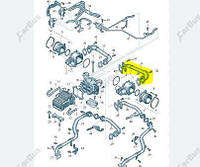 Трубка отработанных газов EGR Touareg (2003-2006) дорестайл, 07Z131521M