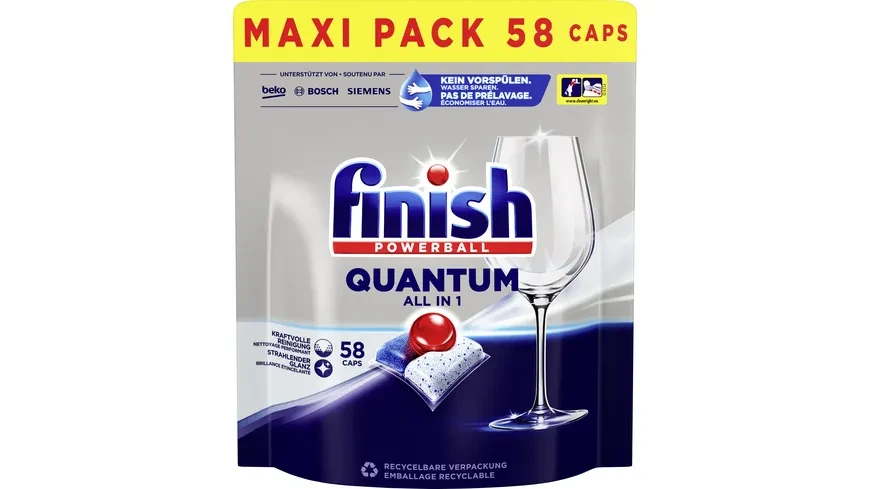 Капсулы Для Посудомоечных Машин Finish Quantum 58 штук - фото 1 - id-p1962565509
