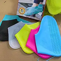 Бахилы силиконовые чехлы водонепроницаемые на обувь от воды и грязи размер М, Waterproof Silicone Shoe