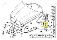 Ручка открывания капота BMW X5 E70 (2010-2013) рестайл, 51437148523