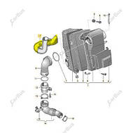 Патрубок воздушного фильтра Touareg (2003-2006) дорестайл, 7L6129609C