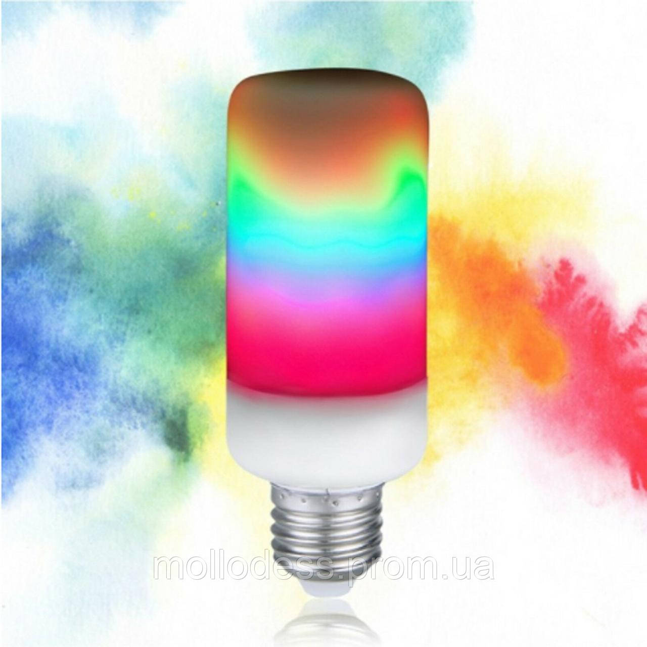 Светодиодная LED лампочка с эффектом пламени огня Огненная лампа E27 Led Flame Bulb - фото 3 - id-p1815916876