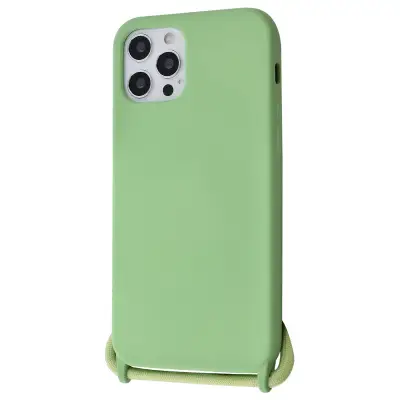 Силіконовий чохол Epik CORD для iPhone 12/12 Pro із шнурком Зелений