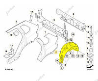 Підкрилок (захист крила) задній правий BMW X5 E70 (2010-2013) рестайл, 51487248210