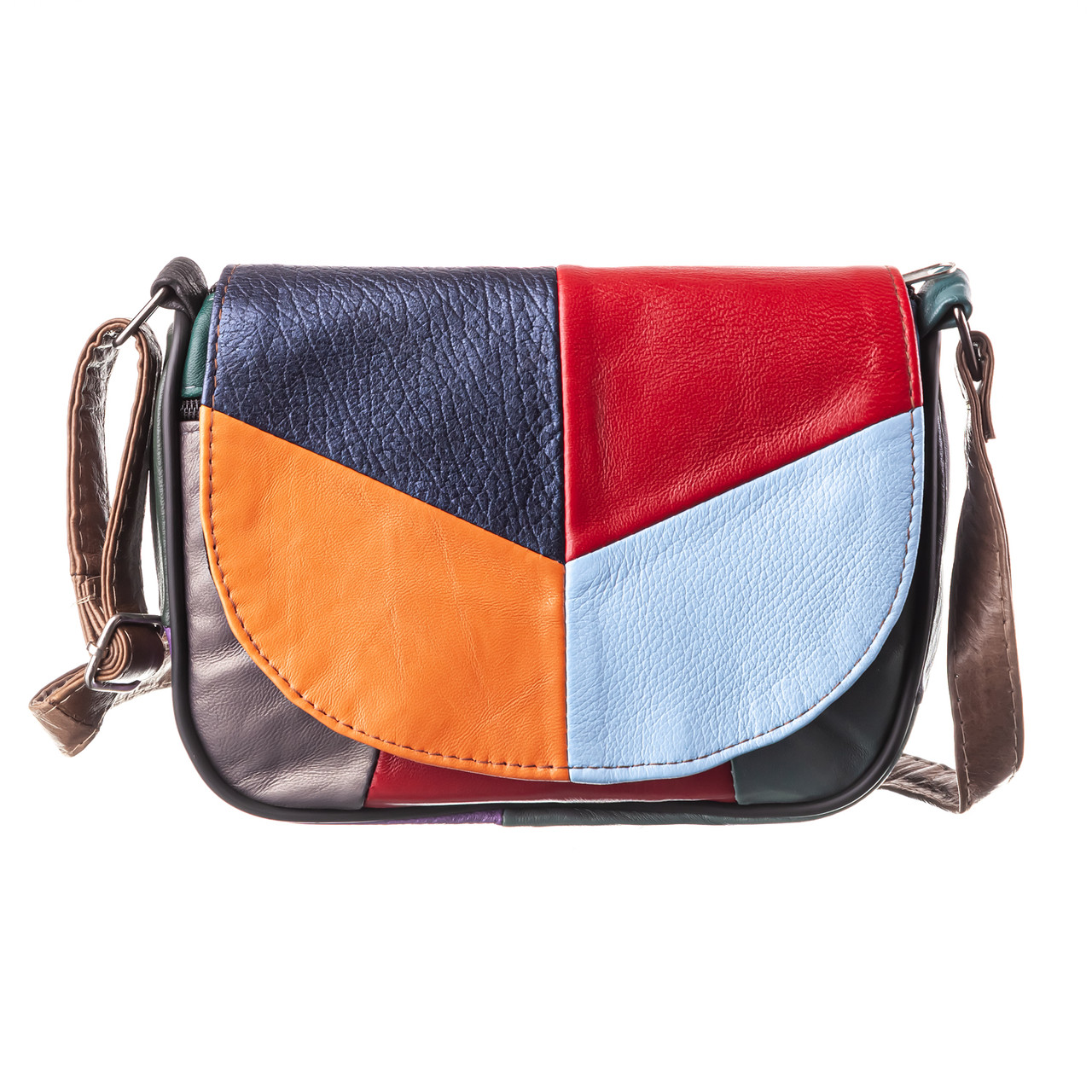 Сумка жіноча шкіряна напівкруглої форми через плече LT 5615-3 "Принцеса" мікс кольорів