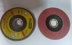 Круг 125 мм пелюстковий зерно 60 кутовий на керамічній шкірці