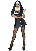 (SALE) Костюм черниці Leg Avenue Naughty Nun M, сукня, головний убір, фото 4