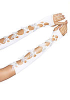 Leg Avenue Butterfly applique arm warmers White