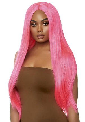 Leg Avenue Long straight center part wig neon pink, фото 2