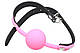 Силіконовий кляп Silicone ball gag metal accesso pink, фото 4