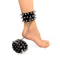 Шкіряні поножі з шипами Art of Sex Rose Black