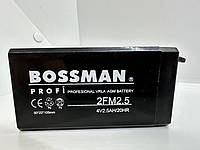 Акумулятор Свинцево Кислотний Bossman 4V 2.5AH/20HR 2FM2.5