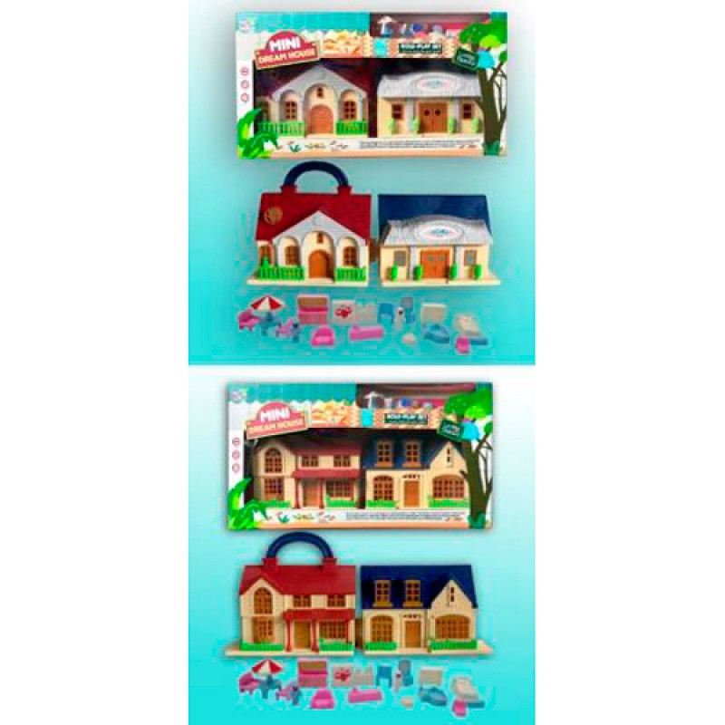 M-02A-02D Іграшковий будиночок меблі, 2 різновиди, у коробці 35-19-7 см