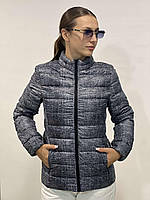 Жіноча стьобана куртка М&S (56097) 16 Темно-сіра