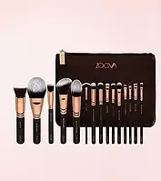 Набор кистей ZOEVA Rose Golden Vol.1 SBE15L4 (15 кистей и косметичка)