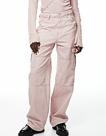 Жіночі штани карго Н&М (56120) 36 Рожеві