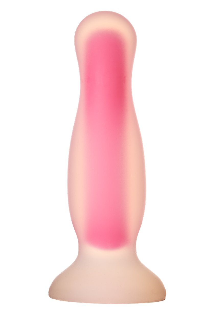 Анальна пробка, що світиться Dream Toys Radiant Soft Silicone Glow In The Dark Plug Large Pink