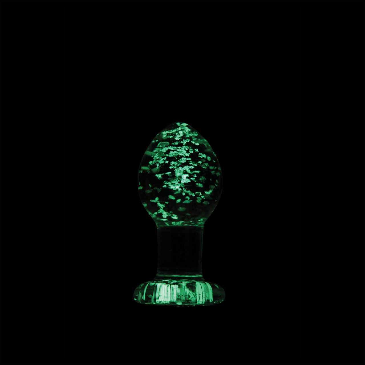Скляна анальна пробка NS Novelties Firefly Glass Plug Clear S, що світиться