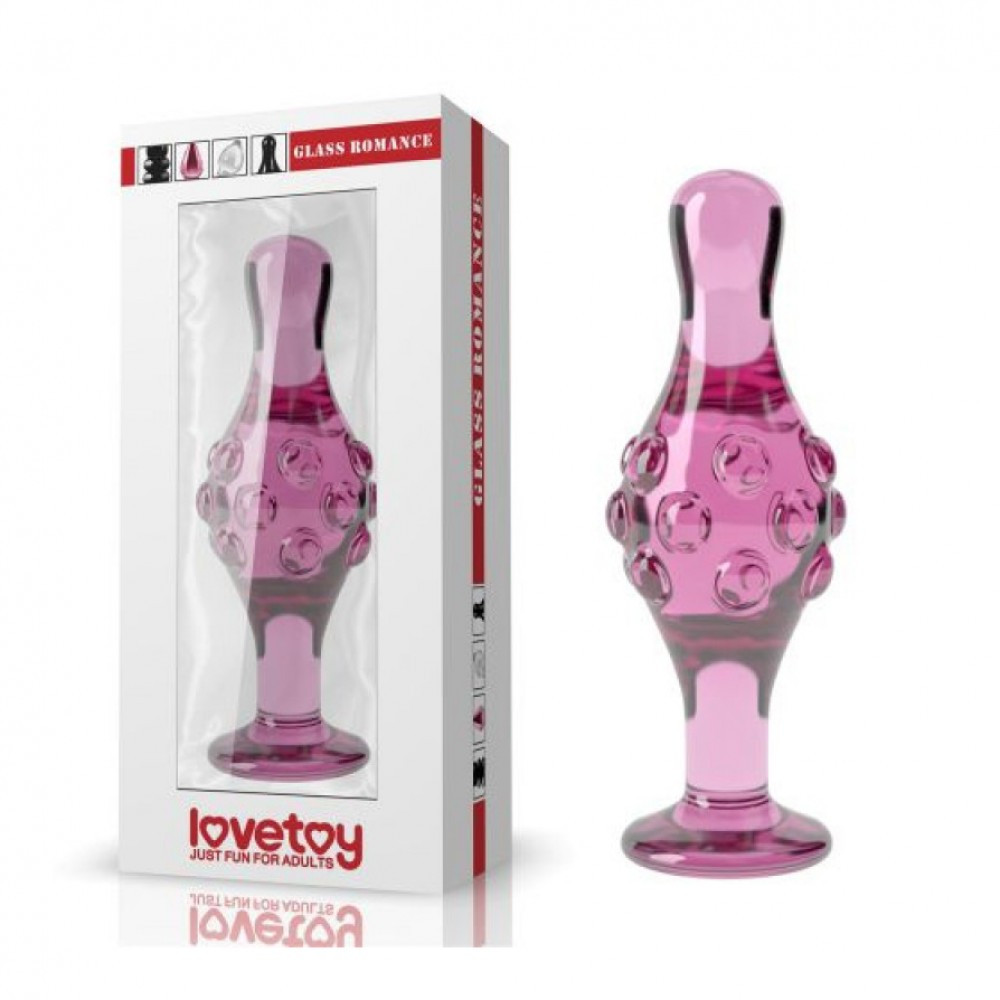 Скляний анальний плаг Glass Romance Dildo Pink