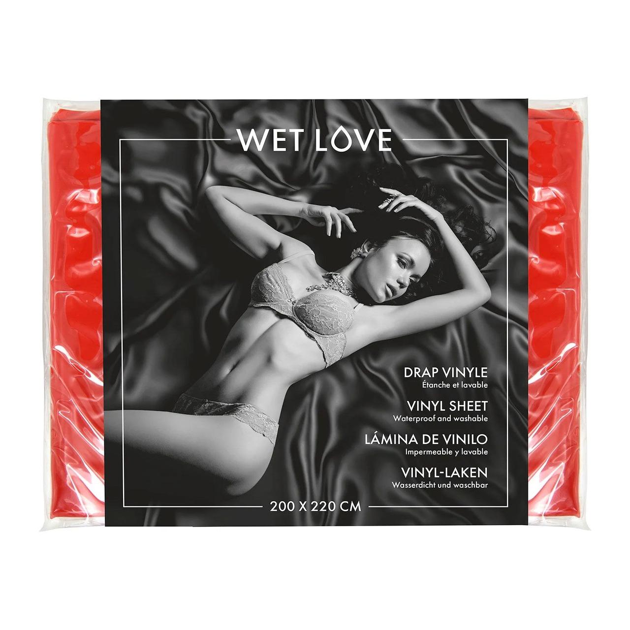 Вінілове простирадло Fetish Tentation Wet Love Red 220x200 см