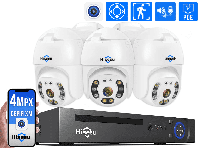 IP Комплект видеонаблюдения на 3 Поворотных камеры Hiseeu POE 4Мп