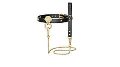 Повідець з нашийником Zalo Collar & Leash Set Black