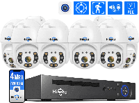 Hiseeu Комплект видеонаблюдения 6 Поворотных IP камер POE 4Мп