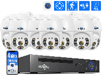 Комплект IP видеонаблюдения 7 Поворотных камер Hiseeu POE 4Мп