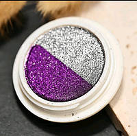 Зеркальная втирка двухцветная, серебро с фиолетовым