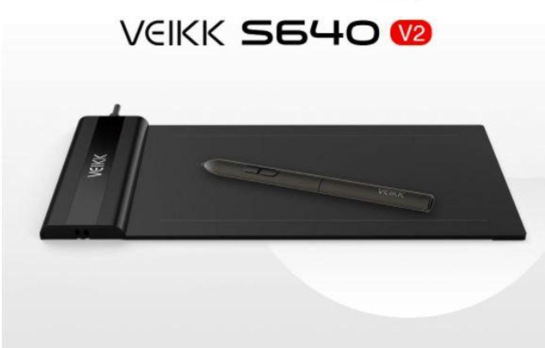 Компактний графічний планшет VEIKK S640 Graphics Tablet для малювання з активною площею 6x4" дюймів