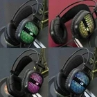 Ігрові навушники з LED підсвічуванням та мікрофоном Геймерська дротова гарнітура для комп'ютера