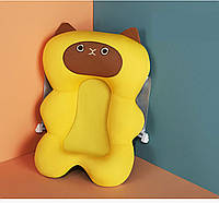 Матрацик килимок для купання дитини у ванночку з кріпленнями Velice, Yellow Cat