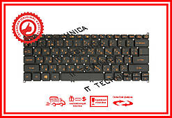 Клавіатура ACER Swift 5 SF514-55TA с золотыми буквами з підсвічуванням RU/US/UKR