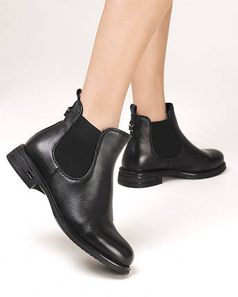 Челсі черевики Suny Liana 812702 39 чорний шкіра 36, фото 1