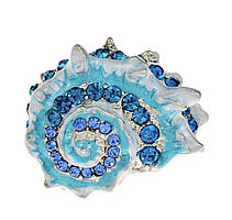 Брошка «Морська мушля» у каменях, брошка