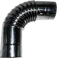 Коліно димохідне, одностінне 90 градусів (нержавіюча сталь) діаметр 110 мм