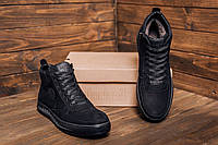 Чоловічі шкіряні зимові черевики Timberlend Black