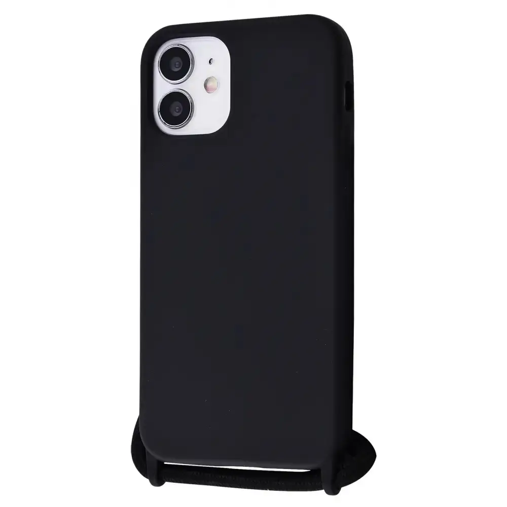 Силіконовий чохол Epik CORD для iPhone 11 із шнурком Чорний