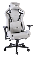 Геймерське комп'ютерне ігрове крісло Arc Х Mineral Grey з підголівником і відкидною спинкою до 200 кг Hator