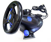 Руль игровой Vibration Steering Wheel для PS3/PS2/PC USB, мультимедийній руль для гонок, геймпад для гонок