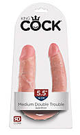 Двосторонній реалістичний фалоімітатор Pipedream King CockMedium Double Trouble Flesh 33,5см